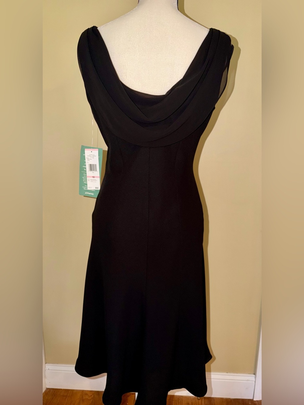 Jones Wear Black Strapless Evening Dress with Sheer Studded Yoke - Picture 2 of 6